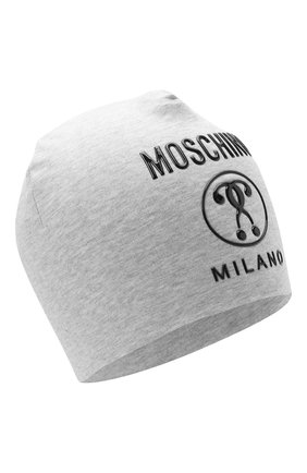 Детского хлопковая шапка MOSCHINO серого цвета по цене 5980 руб., арт. H0X00Z/LDA25 | Фото 1 Детского хлопковая шапка MOSCHINO серого цвета, арт. H0X00Z/LDA25 | Фото 1