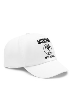 Детская хлопковая бейсболка MOSCHINO белого цвета по цене 5980 руб., арт. HTX001/L0A00 | Фото 1 Детская хлопковая бейсболка MOSCHINO белого цвета, арт. HTX001/L0A00 | Фото 1