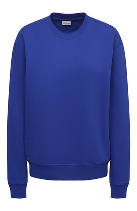 Женский хлопковый свитшот DRIES VAN NOTEN синего цвета по цене 23600 руб., арт. 211-11173-2629 | Фото 1 Женский хлопковый свитшот DRIES VAN NOTEN синего цвета, арт. 211-11173-2629 | Фото 1
