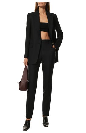 Женские шерстяные брюки DRIES VAN NOTEN темно-синего цвета по цене 47500 руб., арт. 211-10933-2155 | Фото 2 Женские шерстяные брюки DRIES VAN NOTEN темно-синего цвета, арт. 211-10933-2155 | Фото 2