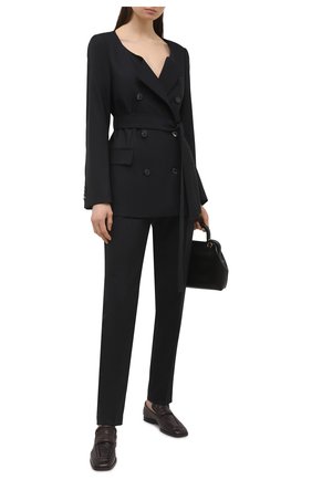 Женский шерстяной жакет DRIES VAN NOTEN темно-синего цвета по цене 114500 руб., арт. 211-10432-2155 | Фото 2 Женский шерстяной жакет DRIES VAN NOTEN темно-синего цвета, арт. 211-10432-2155 | Фото 2