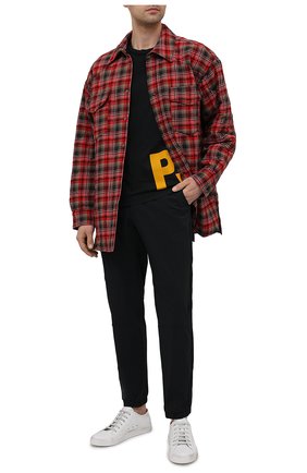 Мужская хлопковая футболка PARAJUMPERS черного цвета по цене 7365 руб., арт. TS04/SEGU TEE | Фото 2 Мужская хлопковая футболка PARAJUMPERS черного цвета, арт. TS04/SEGU TEE | Фото 2
