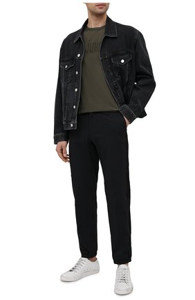 Мужская хлопковая футболка PARAJUMPERS хаки цвета по цене 10500 руб., арт. TS21/PARAJUMPERS TEE CRK | Фото 2 Мужская хлопковая футболка PARAJUMPERS хаки цвета, арт. TS21/PARAJUMPERS TEE CRK | Фото 2