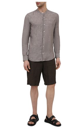 Мужские льняные шорты ERMENEGILDO ZEGNA коричневого цвета по цене 43350 руб., арт. UUI32/TB11 | Фото 2 Мужские льняные шорты ERMENEGILDO ZEGNA коричневого цвета, арт. UUI32/TB11 | Фото 2