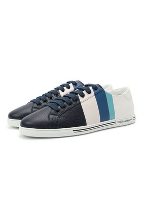 Мужские кожаные кеды saint tropez DOLCE & GABBANA синего цвета по цене 61850 руб., арт. CS1735/A8M19 | Фото 1 Мужские кожаные кеды saint tropez DOLCE & GABBANA синего цвета, арт. CS1735/A8M19 | Фото 1