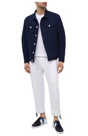 Мужские кожаные кеды saint tropez DOLCE & GABBANA синего цвета по цене 61850 руб., арт. CS1735/A8M19 | Фото 2 Мужские кожаные кеды saint tropez DOLCE & GABBANA синего цвета, арт. CS1735/A8M19 | Фото 2