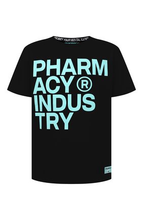 Мужская хлопковая футболка PHARMACY INDUSTRY черного цвета по цене 9675 руб., арт. PHM227 | Фото 1 Мужская хлопковая футболка PHARMACY INDUSTRY черного цвета, арт. PHM227 | Фото 1