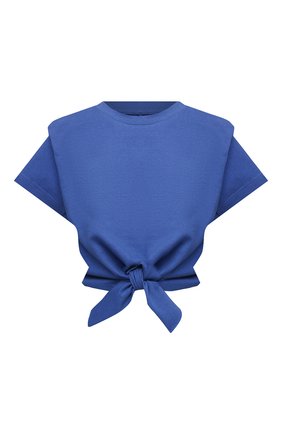Женская хлопковая футболка ISABEL MARANT синего цвета по цене 25400 руб., арт. TS0780-21P027I/ZELIT0 | Фото 1 Женская хлопковая футболка ISABEL MARANT синего цвета, арт. TS0780-21P027I/ZELIT0 | Фото 1