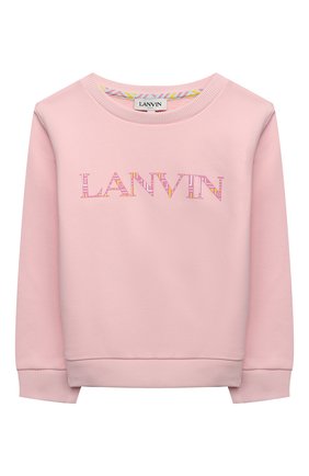 Детский хлопковый свитшот LANVIN розового цвета по цене 17900 руб., арт. N15027 | Фото 1 Детский хлопковый свитшот LANVIN розового цвета, арт. N15027 | Фото 1