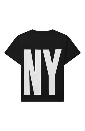 Детская хлопковая футболка DKNY черного цвета по цене 6400 руб., арт. D25D29 | Фото 2 Детская хлопковая футболка DKNY черного цвета, арт. D25D29 | Фото 2
