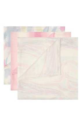 Детского комплект из трех пеленок ADEN+ANAIS розового цвета, арт. ASWS30004 | Фото 1 (Материал: Текстиль, Хлопок; Региональные ограничения белый список (Axapta Mercury): RU)