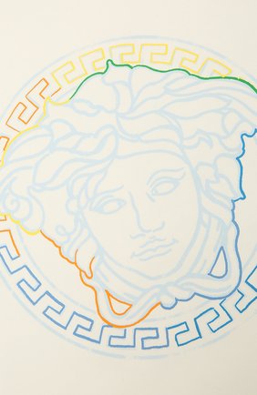Детского хлопковое одеяло VERSACE голубого цвета по цене 21750 руб., арт. 1000092/1A00239 | Фото 2 Детского хлопковое одеяло VERSACE голубого цвета, арт. 1000092/1A00239 | Фото 2