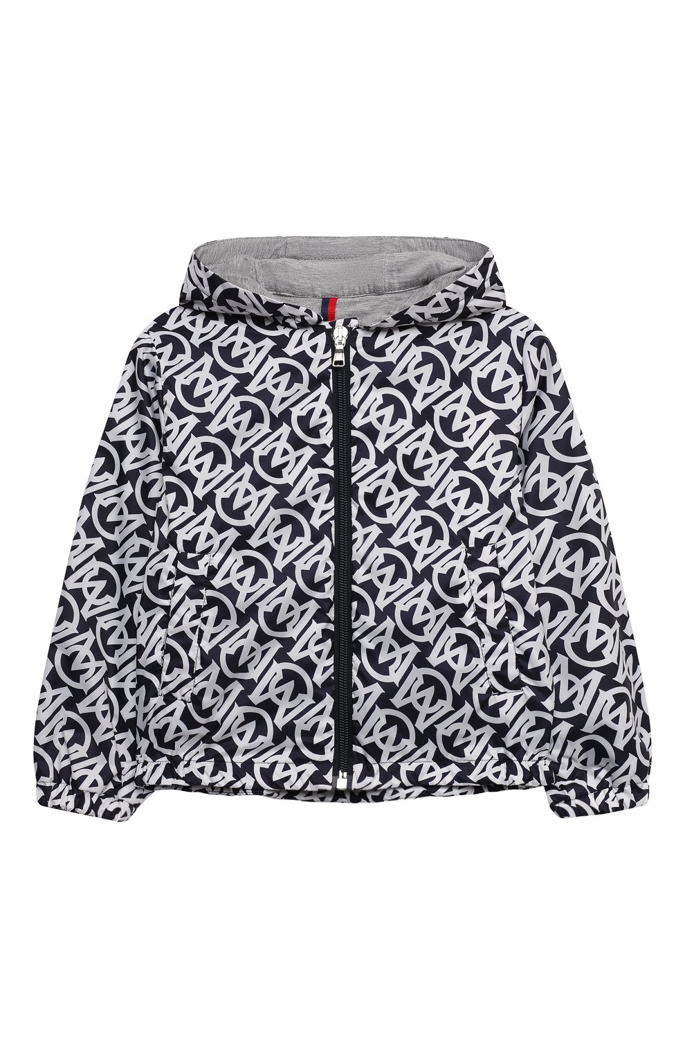 Детского ветровка с капюшоном MONCLER темно-синего цвета, арт. G1-951-1A712-20-54AWD | Фото 1