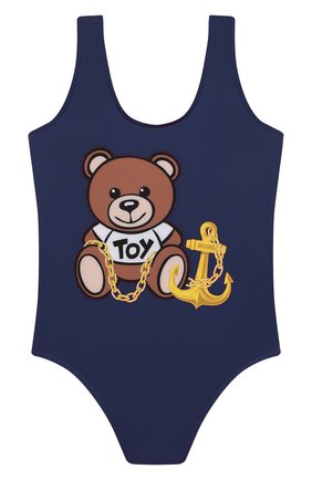 Детского слитный купальник MOSCHINO синего цвета по цене 7445 руб., арт. HBL00B/LKA00/4A-8A | Фото 1 Детского слитный купальник MOSCHINO синего цвета, арт. HBL00B/LKA00/4A-8A | Фото 1 (Материал внешний: Синтетический материал; Девочки Кросс-КТ: Купальники-пляж; Ростовка одежда: 4 года | 104 см, 5 лет | 110 см, 6 лет | 116 см, 8 лет | 128 см)