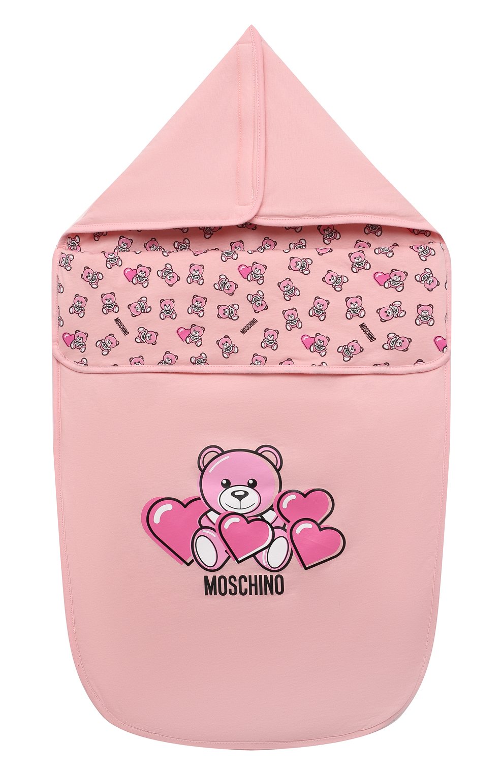 Детский хлопковый конверт MOSCHINO розового цвета, арт. MXE005/LAA03 | Фото 1