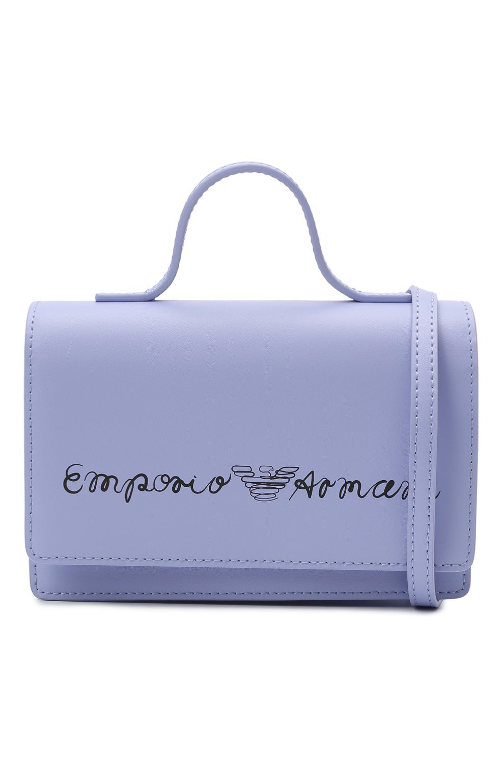 Детская кожаная сумка EMPORIO ARMANI сиреневого цвета по цене 15900 руб., арт. 392537/1P560 | Фото 4 Детская кожаная сумка EMPORIO ARMANI сиреневого цвета, арт. 392537/1P560 | Фото 4