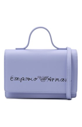 Детская кожаная сумка EMPORIO ARMANI сиреневого цвета по цене 15900 руб., арт. 392537/1P560 | Фото 4 Детская кожаная сумка EMPORIO ARMANI сиреневого цвета, арт. 392537/1P560 | Фото 4
