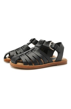 Детские кожаные сандалии DOLCE & GABBANA темно-синего цвета по цене 26150 руб., арт. DA0924/A1188/29-36 | Фото 1 Детские кожаные сандалии DOLCE & GABBANA темно-синего цвета, арт. DA0924/A1188/29-36 | Фото 1
