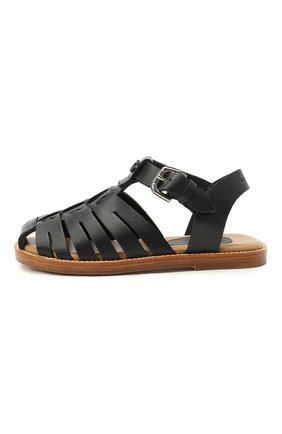 Детские кожаные сандалии DOLCE & GABBANA темно-синего цвета по цене 24250 руб., арт. DA0924/A1188/24-28 | Фото 2 Детские кожаные сандалии DOLCE & GABBANA темно-синего цвета, арт. DA0924/A1188/24-28 | Фото 2