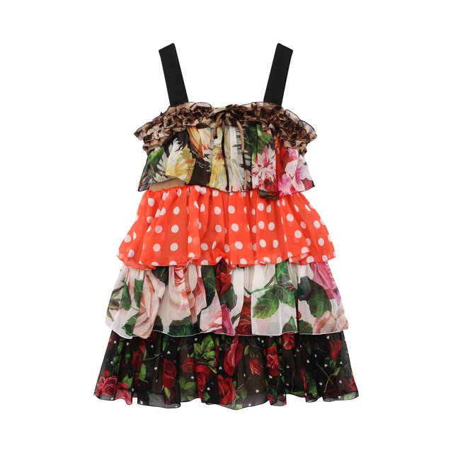 Шелковое платье Dolce & Gabbana L52DT1/G7YQS/2-6