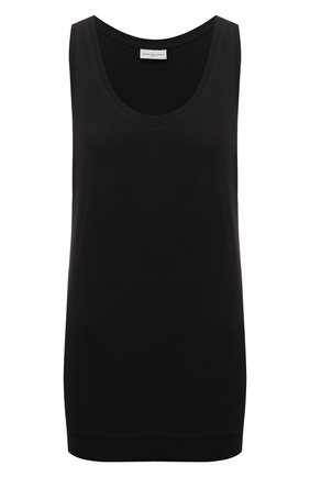 Женский хлопковая майка DRIES VAN NOTEN черного цвета по цене 10950 руб., арт. 211-11146-2600 | Фото 1 Женский хлопковая майка DRIES VAN NOTEN черного цвета, арт. 211-11146-2600 | Фото 1 (Материал внешний: Хлопок; Длина (для топов): Стандартные; Стили: Спорт-шик; Рукава: Без рукавов; Кросс-КТ: без рукавов; Женское Кросс-КТ: Майка-одежда)