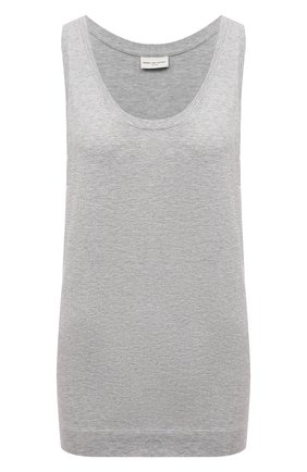 Женский хлопковая майка DRIES VAN NOTEN серого цвета по цене 10950 руб., арт. 211-11146-2600 | Фото 1 Женский хлопковая майка DRIES VAN NOTEN серого цвета, арт. 211-11146-2600 | Фото 1 (Материал внешний: Хлопок; Длина (для топов): Стандартные; Стили: Спорт-шик; Рукава: Без рукавов; Кросс-КТ: без рукавов; Женское Кросс-КТ: Майка-одежда)