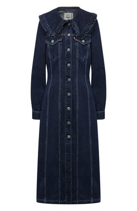 Женское джинсовое платье ganni x levi's GANNI темно-синего цвета по цене 46700 руб., арт. F6086 | Фото 1 Женское джинсовое платье ganni x levi's GANNI темно-синего цвета, арт. F6086 | Фото 1 (Материал внешний: Хлопок; Случай: Повседневный; Стили: Спорт-шик; Кросс-КТ: Деним; Женское Кросс-КТ: Платье-одежда, платье-рубашка; Длина Ж (юбки, платья, шорты): Миди; Рукава: Длинные)