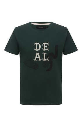 Мужская хлопковая футболка TEE LIBRARY зеленого цвета по цене 6480 руб., арт. TSK-TS-17 | Фото 1 Мужская хлопковая футболка TEE LIBRARY зеленого цвета, арт. TSK-TS-17 | Фото 1