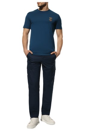 Мужская хлопковая футболка DOLCE & GABBANA синего цвета по цене 37750 руб., арт. G8MM6Z/FU7EQ | Фото 2 Мужская хлопковая футболка DOLCE & GABBANA синего цвета, арт. G8MM6Z/FU7EQ | Фото 2