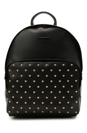 Мужской кожаный рюкзак medusa stud VERSACE черного цвета по цене 143500 руб., арт. DFZ8504/DVTME2 | Фото 1 Мужской кожаный рюкзак medusa stud VERSACE черного цвета, арт. DFZ8504/DVTME2 | Фото 1 (Материал: Натуральная кожа; Размер: large; Сумки: Сумки)