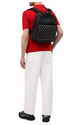 Мужской кожаный рюкзак medusa stud VERSACE черного цвета, арт. DFZ8504/DVTME2 | Фото 2 (Материал: Натуральная кожа; Размер: large; Сумки: Сумки)