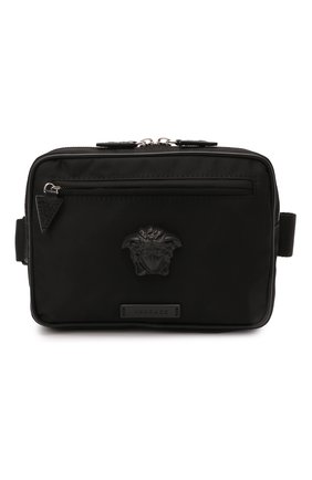 Мужская текстильная поясная сумка la medusa VERSACE черного цвета по цене 51350 руб., арт. DFB8580/DNY8ME | Фото 1 Мужская текстильная поясная сумка la medusa VERSACE черного цвета, арт. DFB8580/DNY8ME | Фото 1