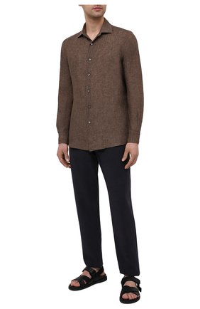 Мужская льняная рубашка ERMENEGILDO ZEGNA коричневого цвета по цене 28500 руб., арт. UUX38/SRF5 | Фото 2 Мужская льняная рубашка ERMENEGILDO ZEGNA коричневого цвета, арт. UUX38/SRF5 | Фото 2