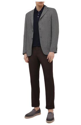 Мужское хлопковое поло ZEGNA COUTURE темно-синего цвета по цене 45050 руб., арт. CWC96/C32 | Фото 2 Мужское хлопковое поло ZEGNA COUTURE темно-синего цвета, арт. CWC96/C32 | Фото 2