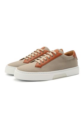 Мужские текстильные кеды GIORGIO ARMANI бежевого цвета по цене 51100 руб., арт. X2X148/XM901 | Фото 1 Мужские текстильные кеды GIORGIO ARMANI бежевого цвета, арт. X2X148/XM901 | Фото 1