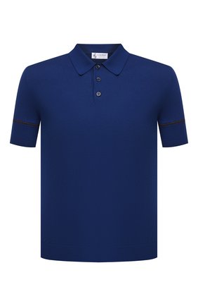 Мужское поло из хлопка и шелка IL BORGO CASHMERE синего цвета по цене 56350 руб., арт. 56-2071G0 | Фото 1 Мужское поло из хлопка и шелка IL BORGO CASHMERE синего цвета, арт. 56-2071G0 | Фото 1