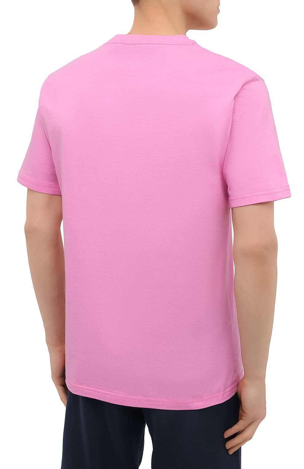 Мужская хлопковая футболка COMME DES FUCKDOWN розового цвета, арт. CDFU1101 | Фото 4 (Рукава: Короткие; Длина (для топов): Стандартные; Стили: Гранж; Принт: С принтом; Материал внешний: Хлопок)