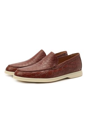 Мужские лоферы из кожи каймана summer walk LORO PIANA коричневого цвета по цене 399500 руб., арт. FAE8127/CYAC | Фото 1 Мужские лоферы из кожи каймана summer walk LORO PIANA коричневого цвета, арт. FAE8127/CYAC | Фото 1 (Материал внутренний: Натуральная кожа; Стили: Кэжуэл; Материал внешний: Экзотическая кожа)