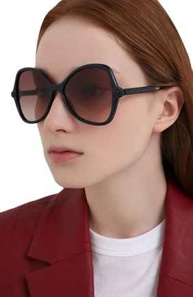 Женские солнцезащитные очки CHLOÉ черного цвета по цене 29500 руб., арт. CH0001S | Фото 2 Женские солнцезащитные очки CHLOÉ черного цвета, арт. CH0001S | Фото 2