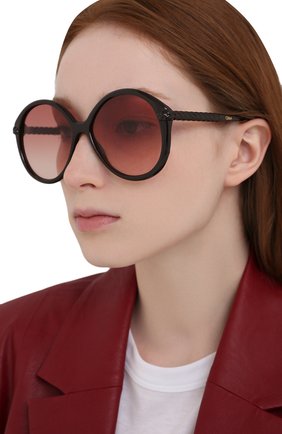 Женские солнцезащитные очки CHLOÉ черного цвета по цене 29500 руб., арт. CH0002S | Фото 2 Женские солнцезащитные очки CHLOÉ черного цвета, арт. CH0002S | Фото 2