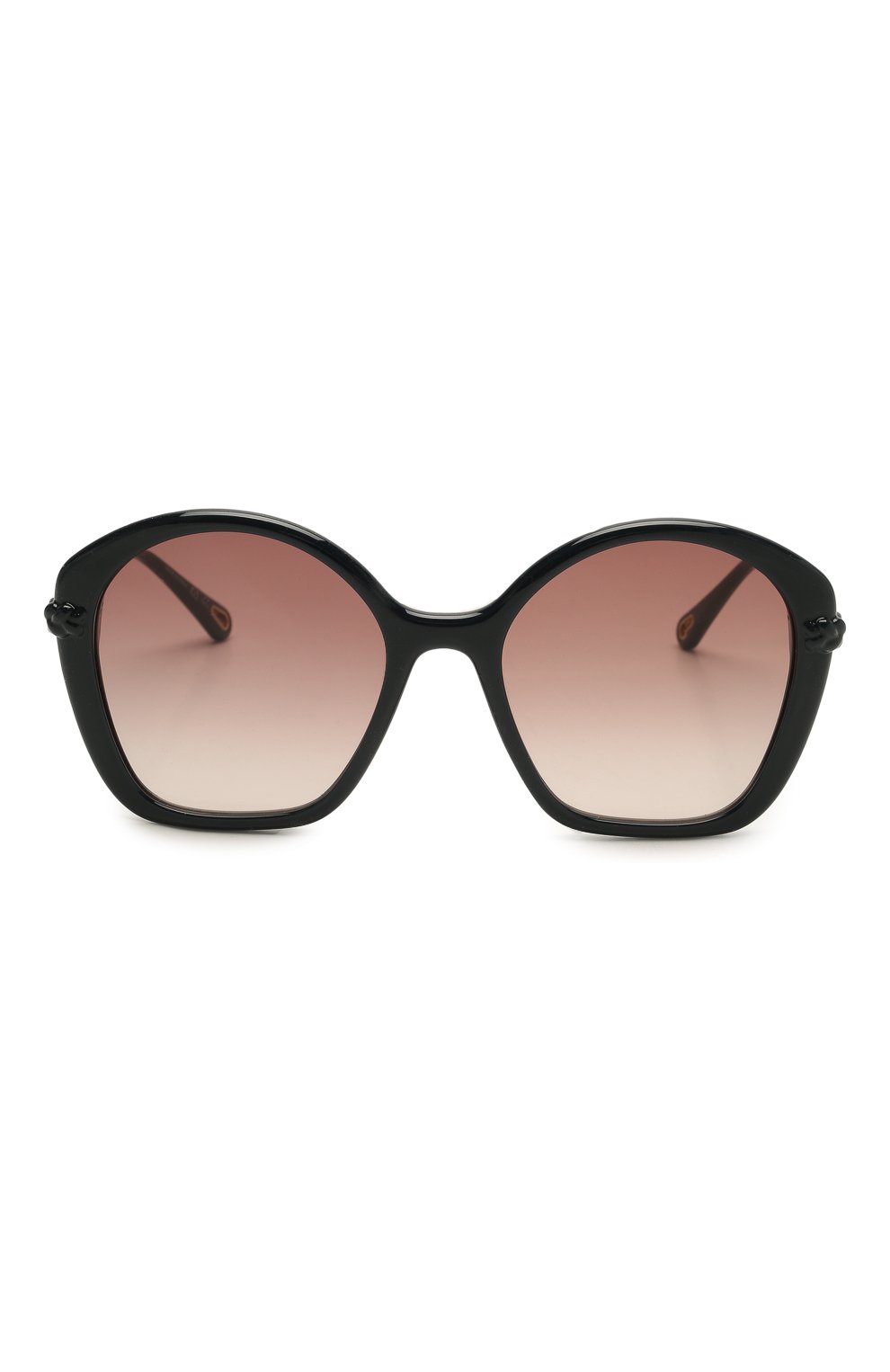 Женские солнцезащитные очки CHLOÉ темно-синего цвета, арт. CH0003S | Фото 3 (Тип очков: С/з; Очки форма: Бабочка)