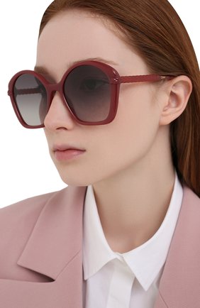 Женские солнцезащитные очки CHLOÉ красного цвета по цене 29500 руб., арт. CH0003S | Фото 2 Женские солнцезащитные очки CHLOÉ красного цвета, арт. CH0003S | Фото 2