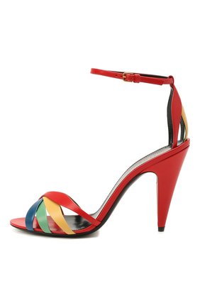 Женские кожаные босоножки kristen SAINT LAURENT красного цвета по цене 76550 руб., арт. 650843/19X10 | Фото 2 Женские кожаные босоножки kristen SAINT LAURENT красного цвета, арт. 650843/19X10 | Фото 2