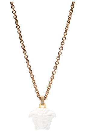 Женское кулон на цепочке la medusa VERSACE белого цвета по цене 47500 руб., арт. DG1I125/DMTVX | Фото 2 Женское кулон на цепочке la medusa VERSACE белого цвета, арт. DG1I125/DMTVX | Фото 2