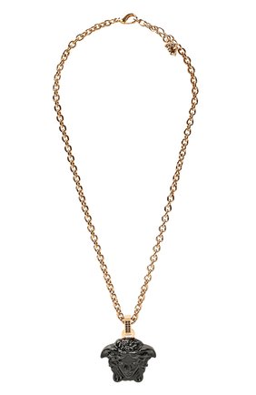 Женское кулон на цепочке la medusa VERSACE черного цвета по цене 47500 руб., арт. DG1I125/DMTVX | Фото 1 Женское кулон на цепочке la medusa VERSACE черного цвета, арт. DG1I125/DMTVX | Фото 1