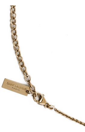 Женское кулон на цепочке SAINT LAURENT золотого цвета по цене 31400 руб., арт. 646060/Y1500 | Фото 3 Женское кулон на цепочке SAINT LAURENT золотого цвета, арт. 646060/Y1500 | Фото 3