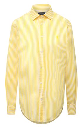 Женская хлопковая рубашка POLO RALPH LAUREN желтого цвета по цене 12050 руб., арт. 211784161 | Фото 1 Женская хлопковая рубашка POLO RALPH LAUREN желтого цвета, арт. 211784161 | Фото 1