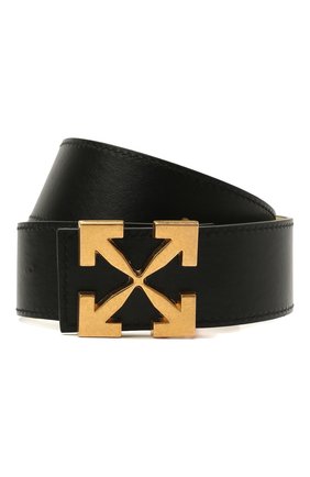 Женский кожаный ремень arrow OFF-WHITE черного цвета по цене 35150 руб., арт. 0WRB051S21LEA001 | Фото 1 Женский кожаный ремень arrow OFF-WHITE черного цвета, арт. 0WRB051S21LEA001 | Фото 1