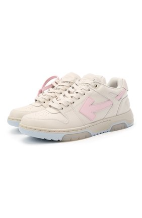 Женские кожаные кеды out of office OFF-WHITE бежевого цвета по цене 44950 руб., арт. 0WIA259S21LEA0016130 | Фото 1 Женские кожаные кеды out of office OFF-WHITE бежевого цвета, арт. 0WIA259S21LEA0016130 | Фото 1