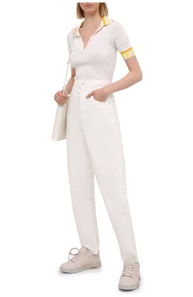 Женские кожаные кеды out of office OFF-WHITE бежевого цвета по цене 44950 руб., арт. 0WIA259S21LEA0016130 | Фото 2 Женские кожаные кеды out of office OFF-WHITE бежевого цвета, арт. 0WIA259S21LEA0016130 | Фото 2